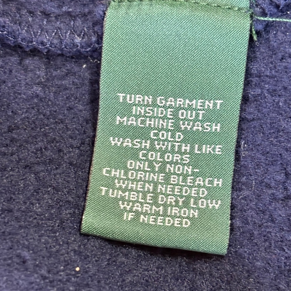 LRL Lauren Jeans Co Ralph Lauren Full Zip Hoodie Women L Navy Fleece Sweatshirt - Picture 9 of 9